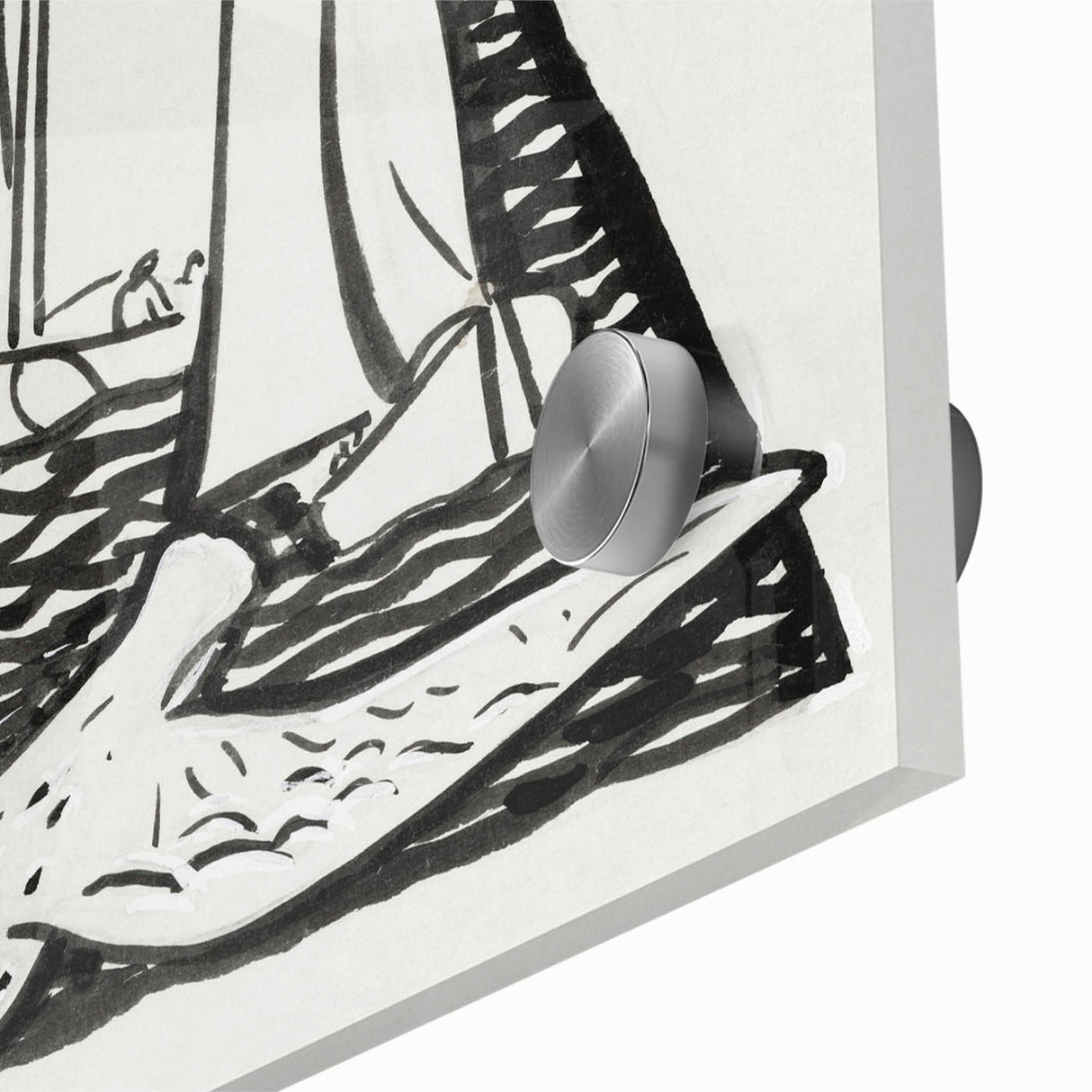 Expressionist Nautical Scene - Sailing Ships | Modern Wall Art Print