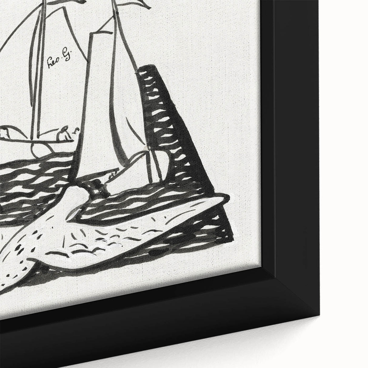 Expressionist Nautical Scene - Sailing Ships | Modern Wall Art Print