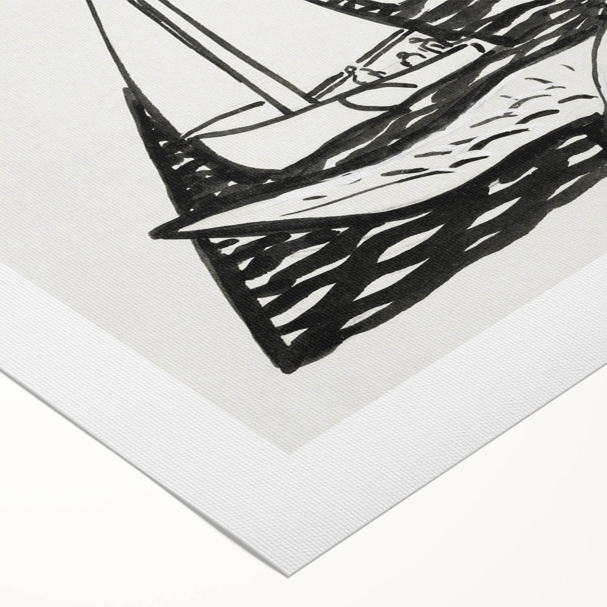 Expressionist Nautical Scene - Sailing Ships | Modern Wall Art Print