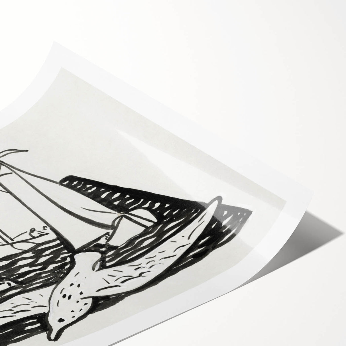 Expressionist Nautical Scene - Sailing Ships | Modern Wall Art Print