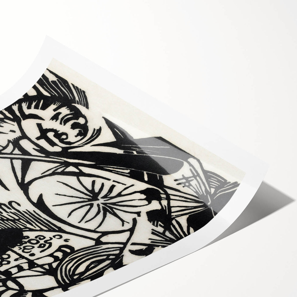 Expressionist Print - Tiger by Franz Marc | Black and White Wall Art