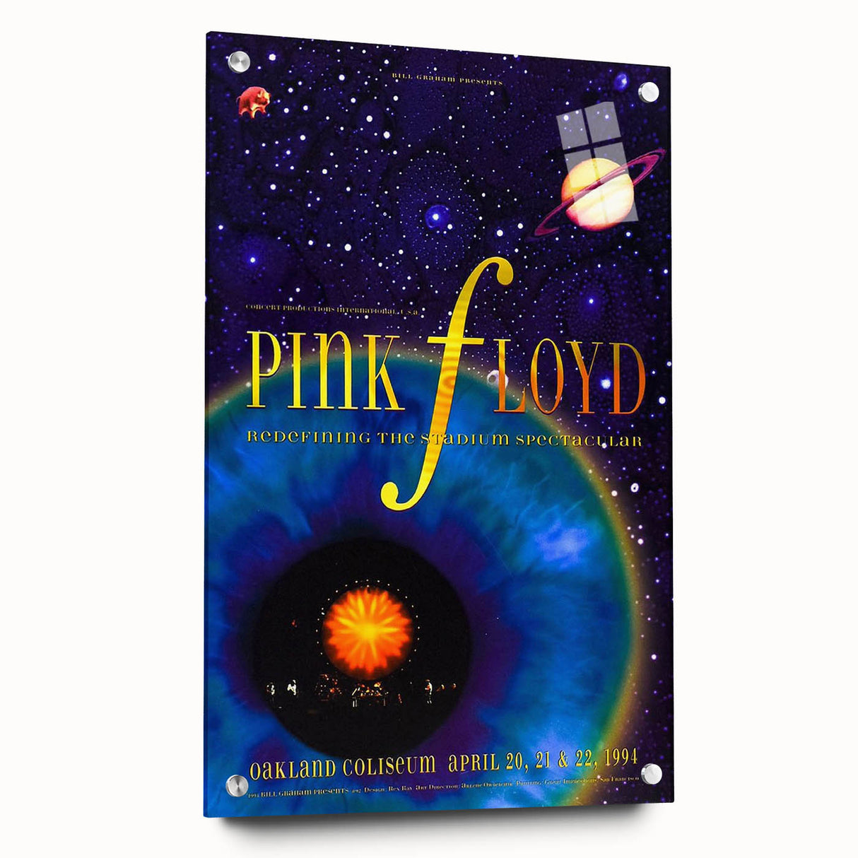 Pink Floyd 1994 Oakland Coliseum Concert Poster - Redefining Stadium Spectacular
