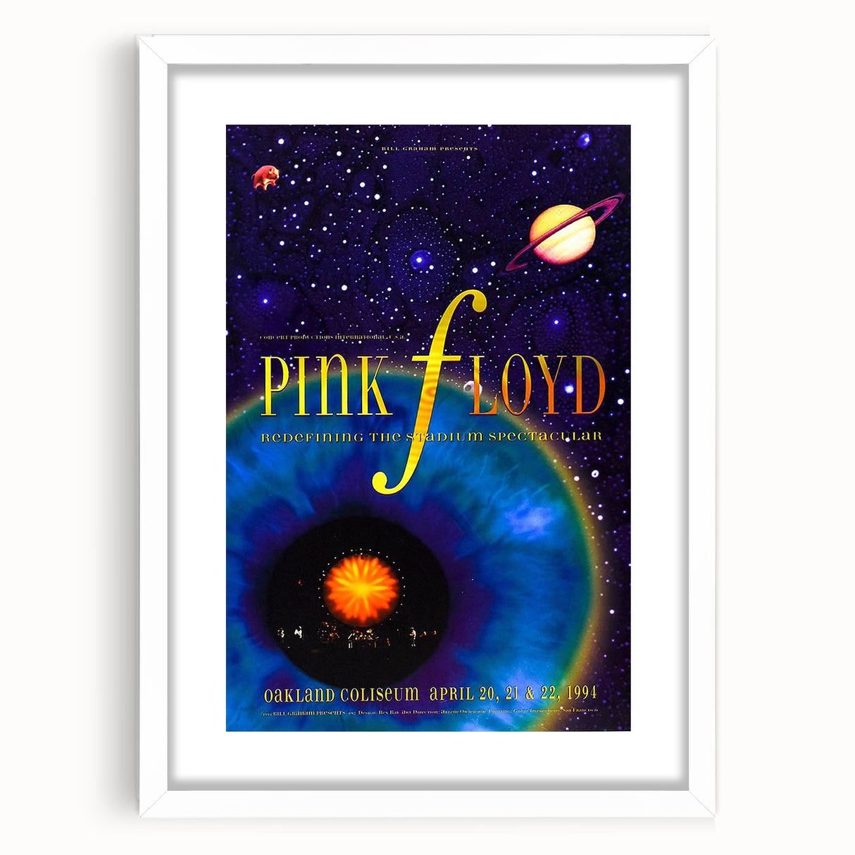Pink Floyd 1994 Oakland Coliseum Concert Poster - Redefining Stadium Spectacular
