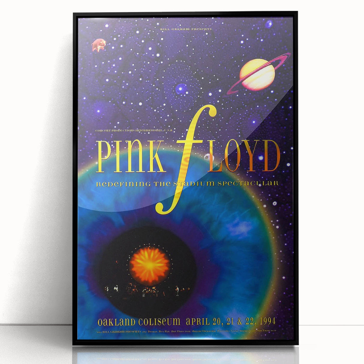 Pink Floyd 1994 Oakland Coliseum Concert Poster - Redefining Stadium Spectacular