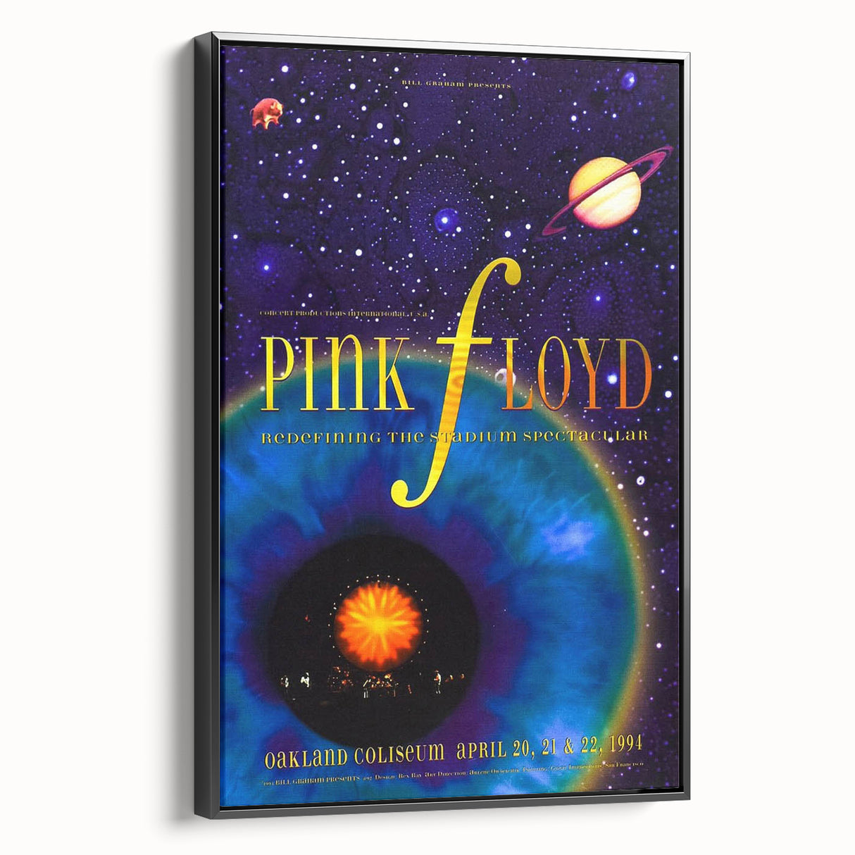 Pink Floyd 1994 Oakland Coliseum Concert Poster - Redefining Stadium Spectacular