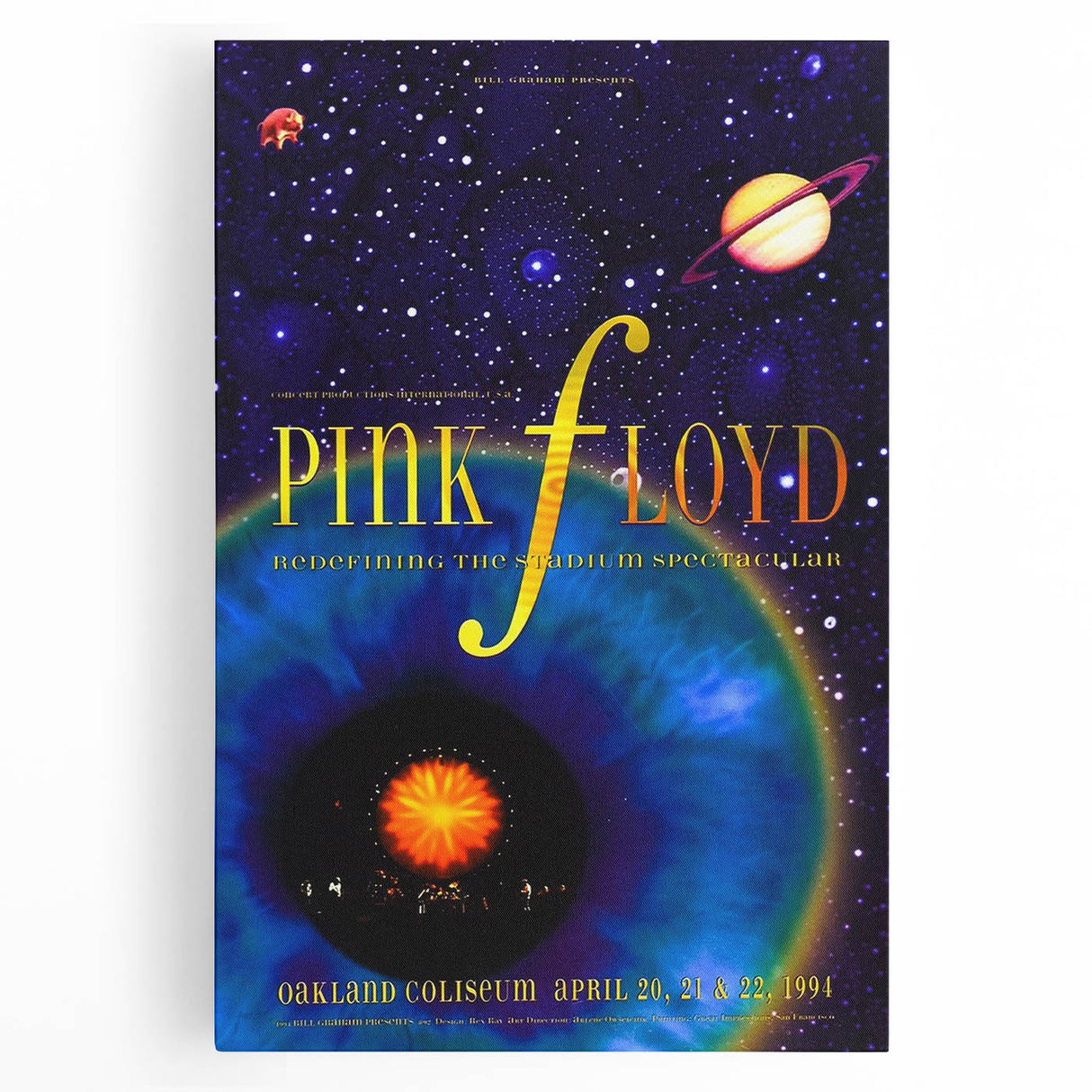 Pink Floyd 1994 Oakland Coliseum Concert Poster - Redefining Stadium Spectacular