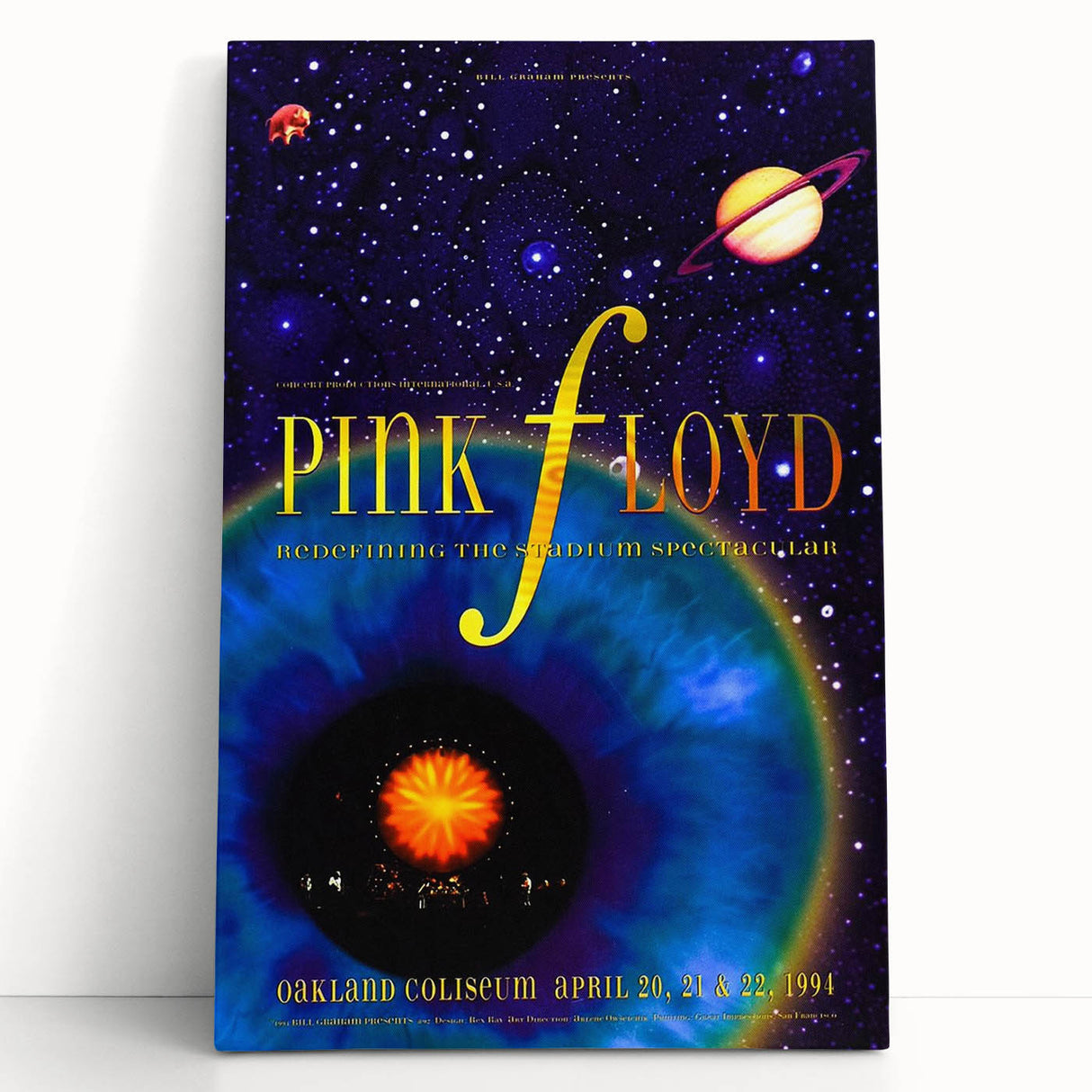 Pink Floyd 1994 Oakland Coliseum Concert Poster - Redefining Stadium Spectacular