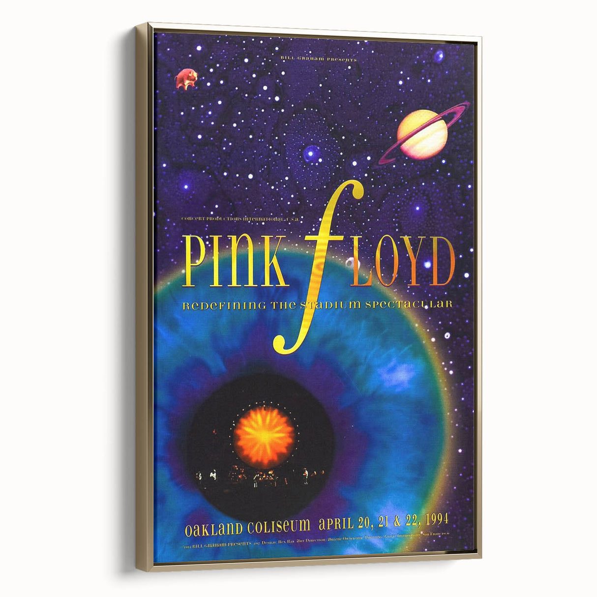 Pink Floyd 1994 Oakland Coliseum Concert Poster - Redefining Stadium Spectacular