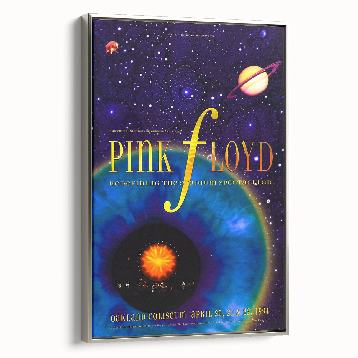 Pink Floyd 1994 Oakland Coliseum Concert Poster - Redefining Stadium Spectacular