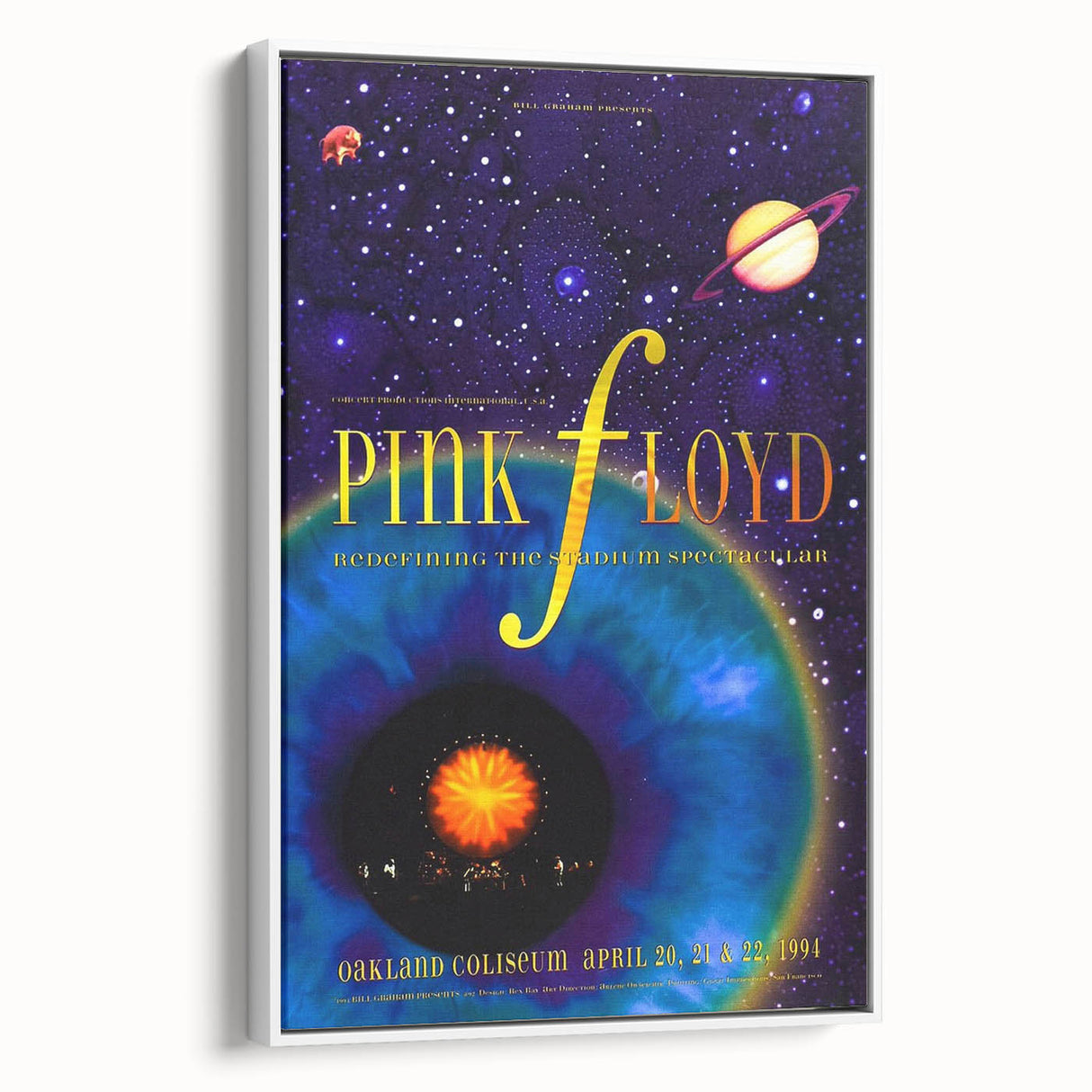 Pink Floyd 1994 Oakland Coliseum Concert Poster - Redefining Stadium Spectacular