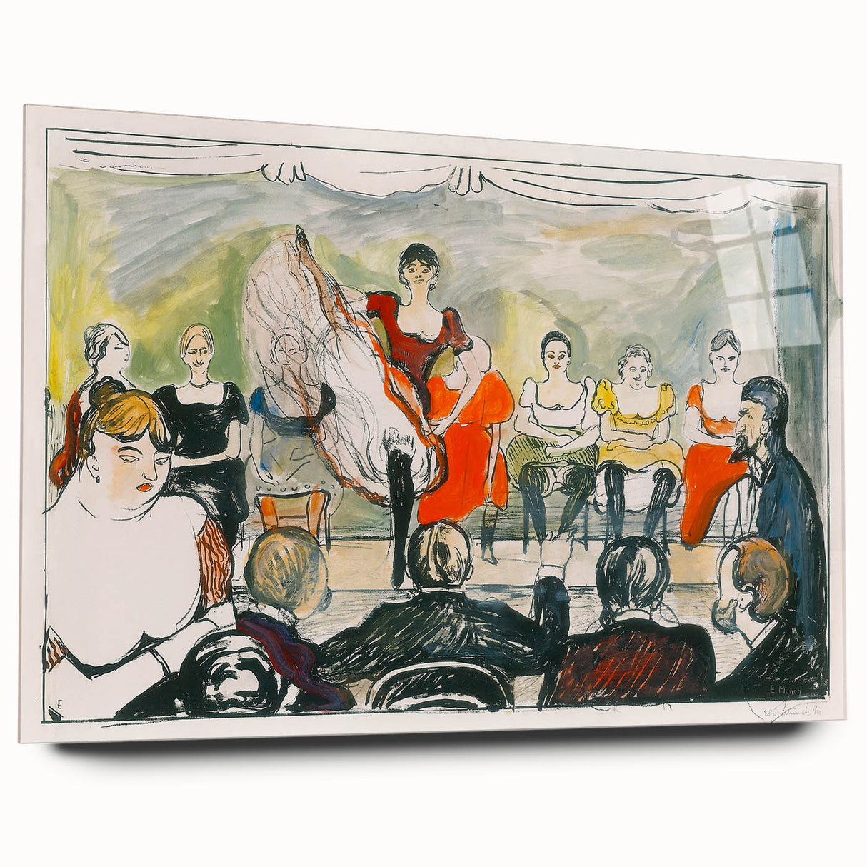 Expressionist Scene - Tingletangle by Edvard Munch | Vibrant Wall Art