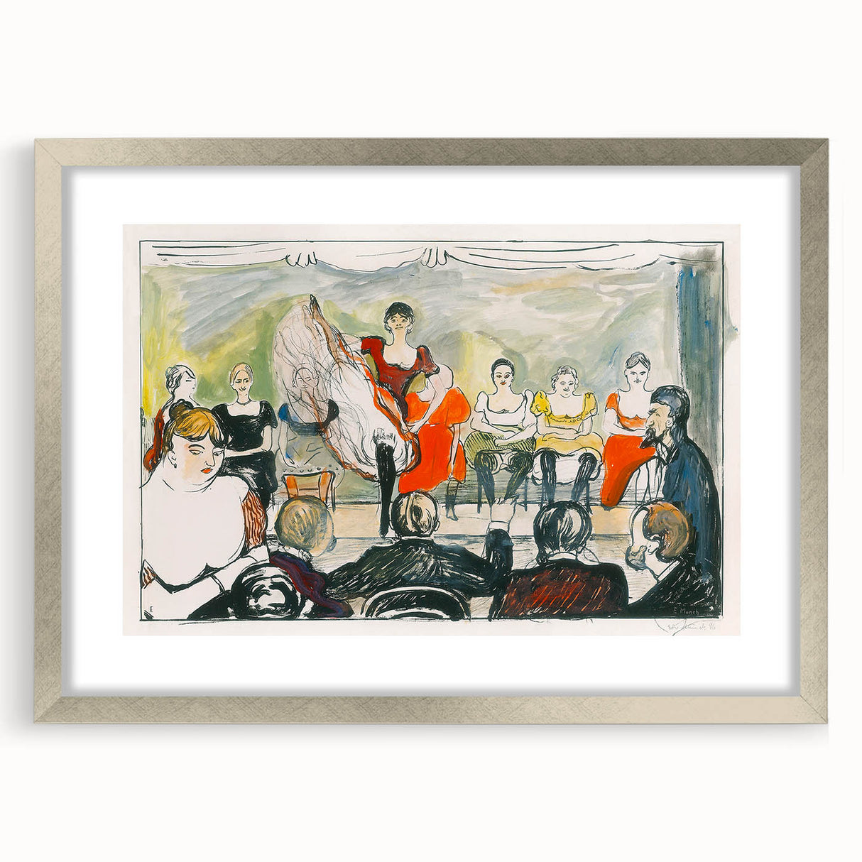 Expressionist Scene - Tingletangle by Edvard Munch | Vibrant Wall Art