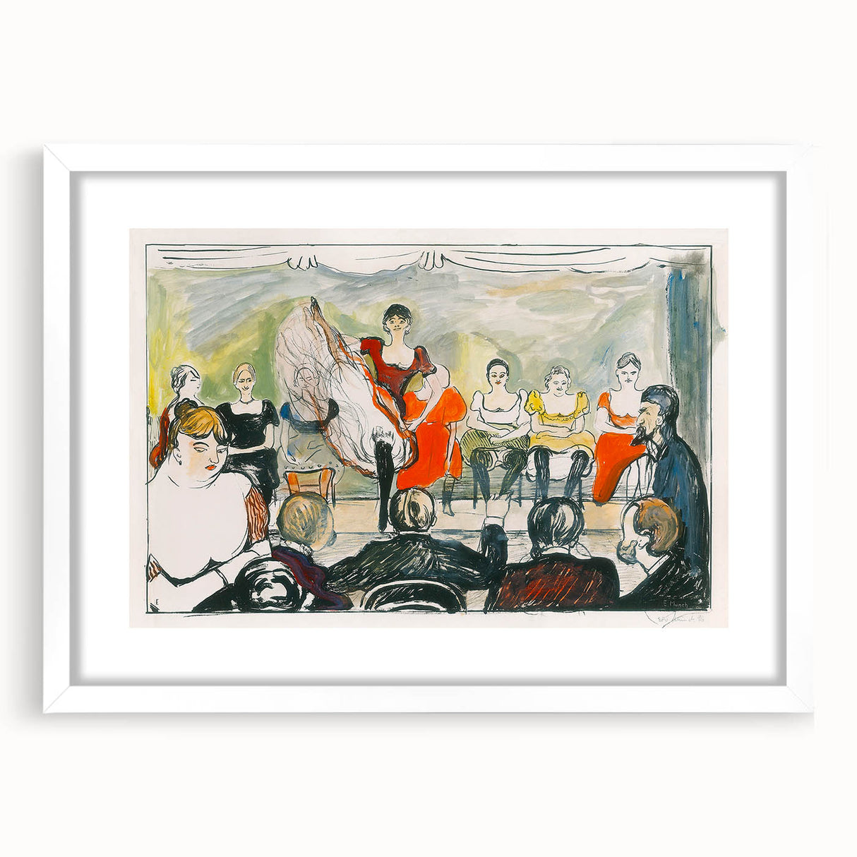 Expressionist Scene - Tingletangle by Edvard Munch | Vibrant Wall Art