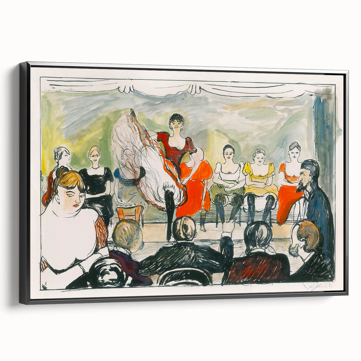 Expressionist Scene - Tingletangle by Edvard Munch | Vibrant Wall Art