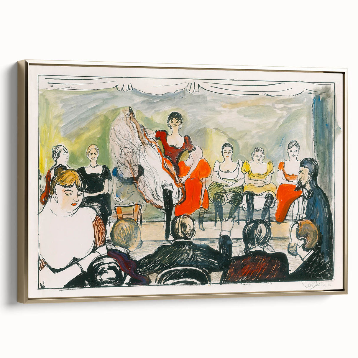Expressionist Scene - Tingletangle by Edvard Munch | Vibrant Wall Art