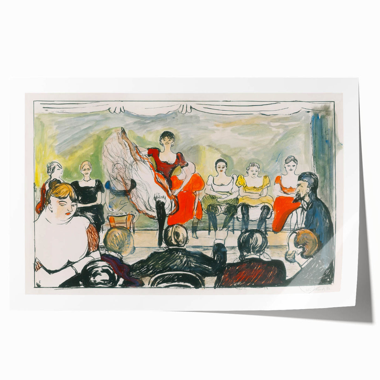 Expressionist Scene - Tingletangle by Edvard Munch | Vibrant Wall Art