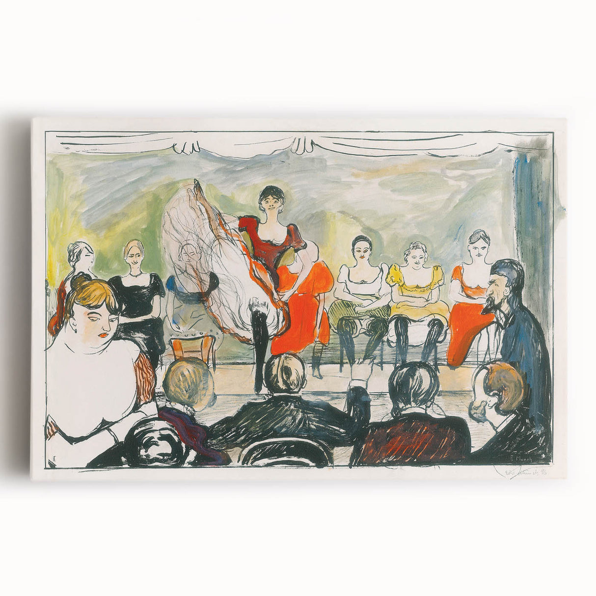 Expressionist Scene - Tingletangle by Edvard Munch | Vibrant Wall Art