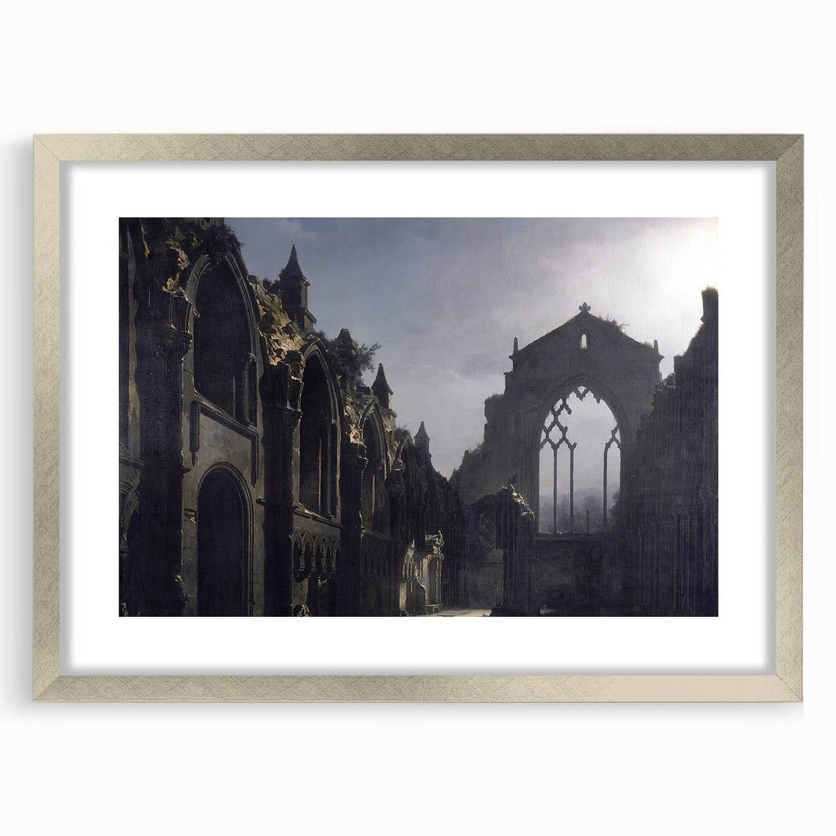 The Ruins of Holyrood Chapel - Romanticism Era Canvas Print