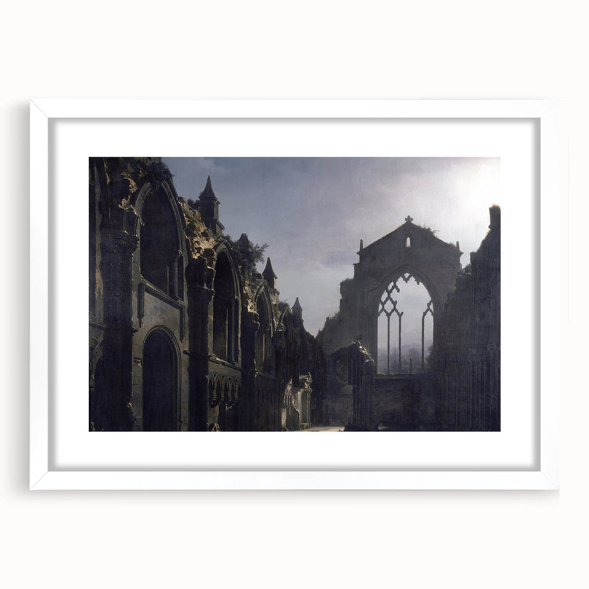 The Ruins of Holyrood Chapel - Romanticism Era Canvas Print