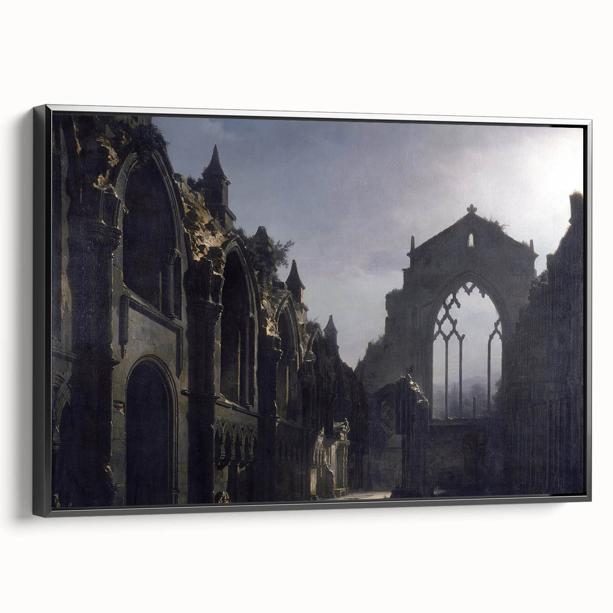 The Ruins of Holyrood Chapel - Romanticism Era Canvas Print