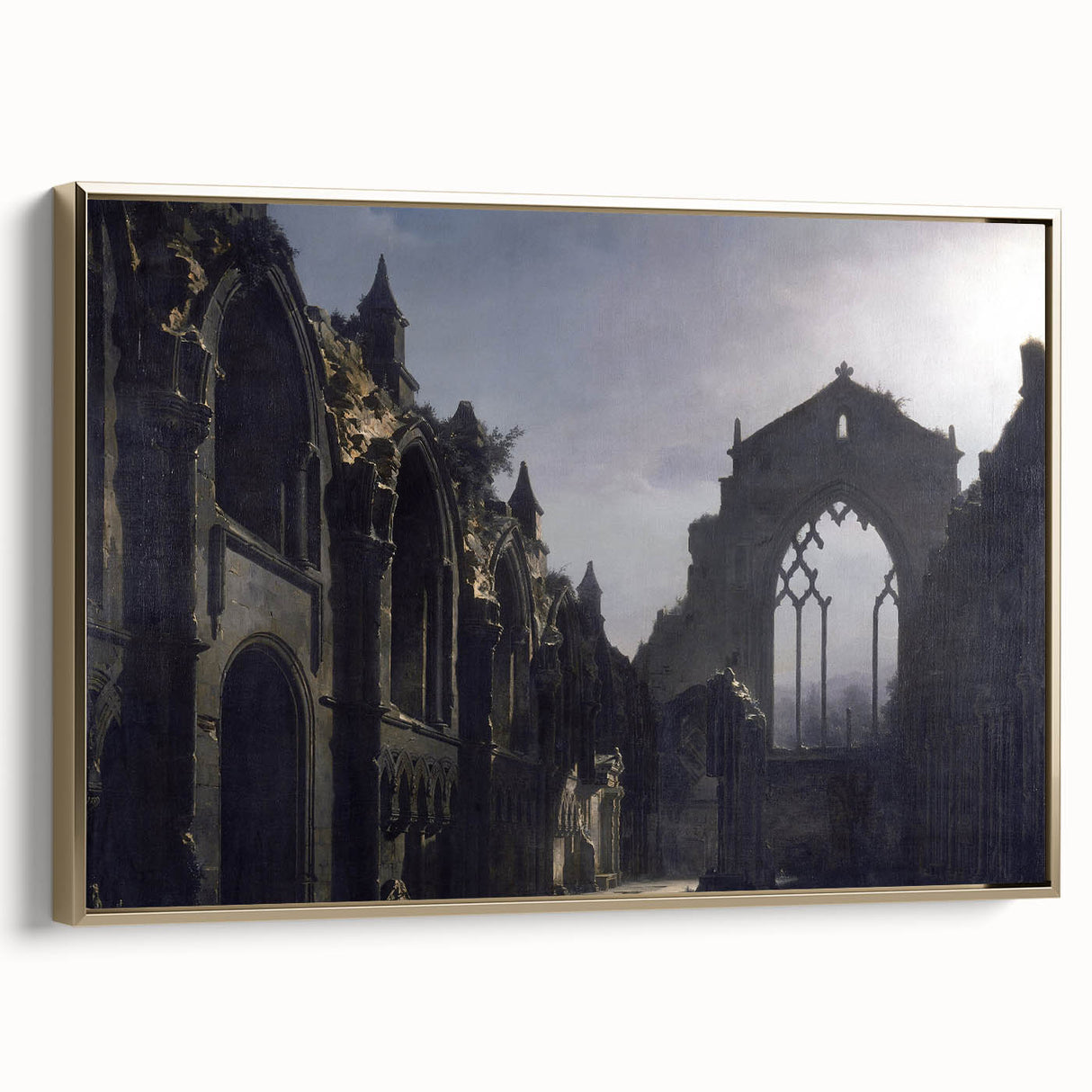 The Ruins of Holyrood Chapel - Romanticism Era Canvas Print