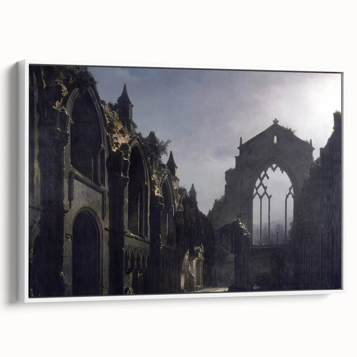 The Ruins of Holyrood Chapel - Romanticism Era Canvas Print