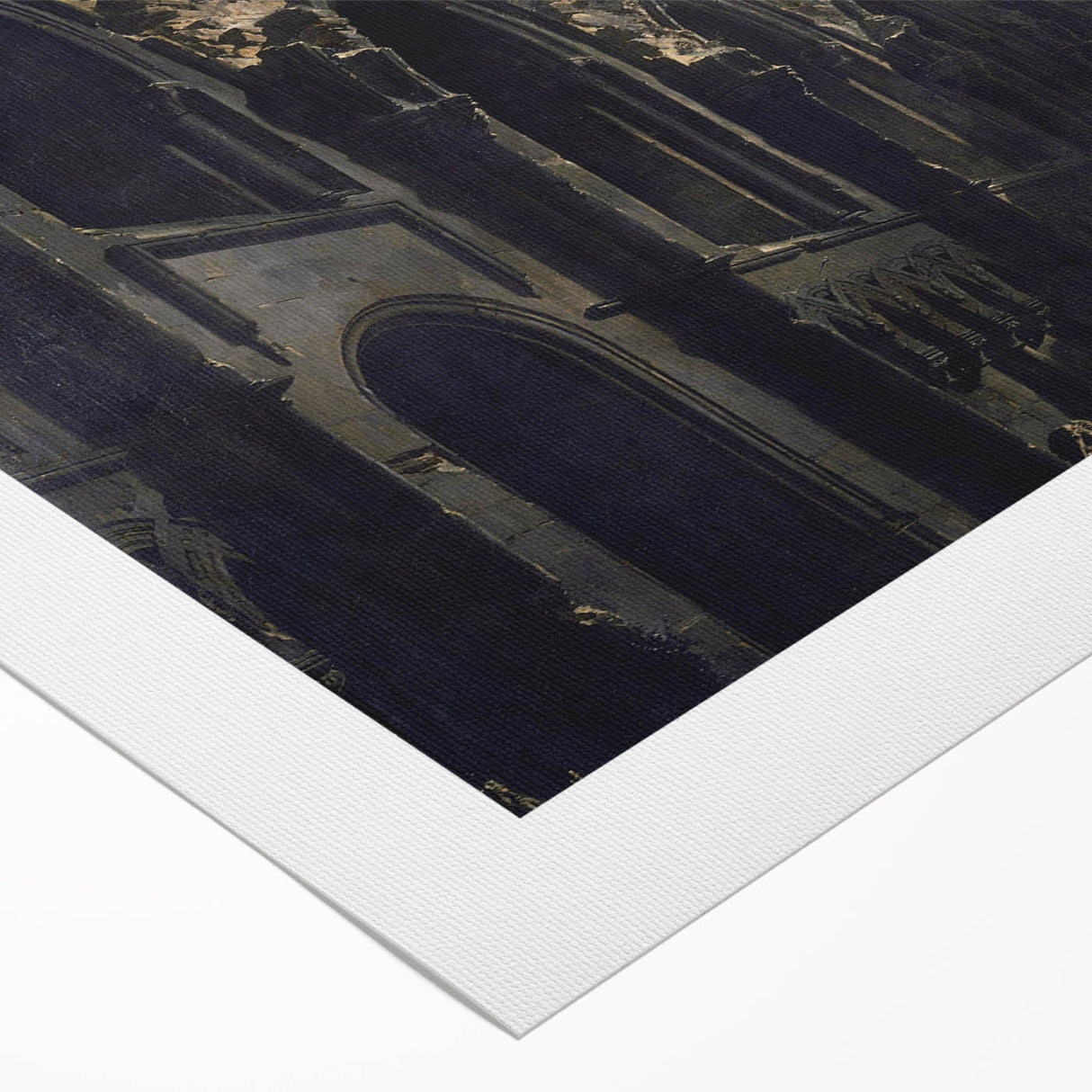 The Ruins of Holyrood Chapel - Romanticism Era Canvas Print