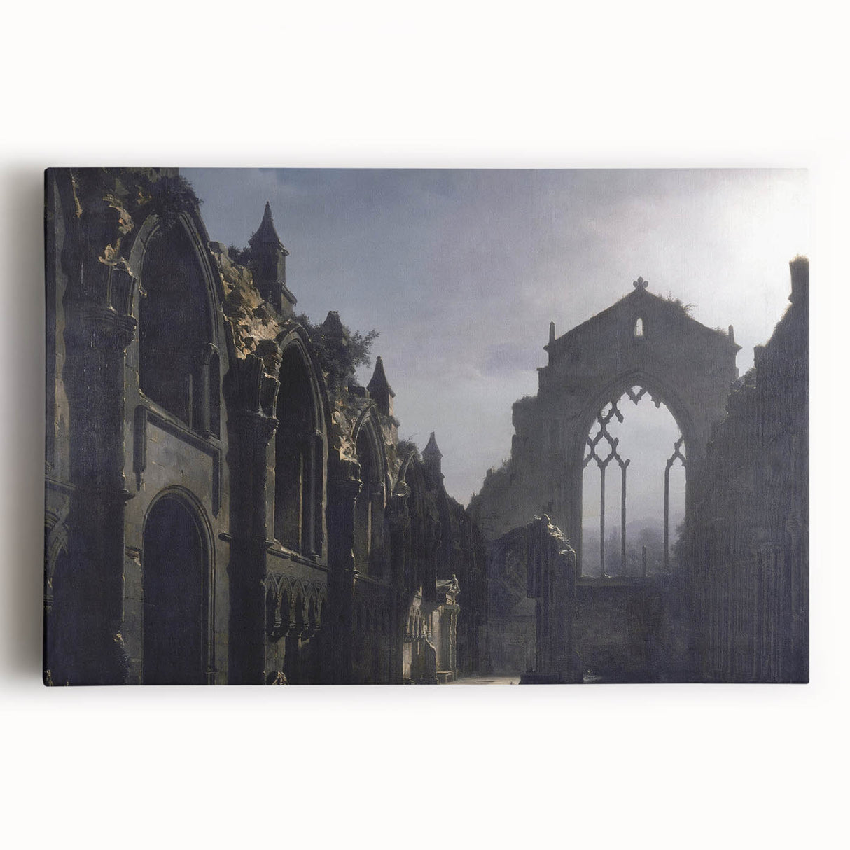 The Ruins of Holyrood Chapel - Romanticism Era Canvas Print