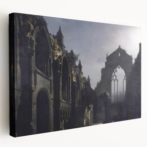 The Ruins of Holyrood Chapel - Romanticism Era Canvas Print