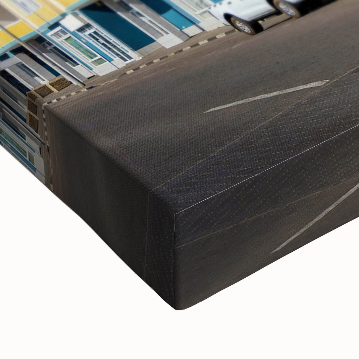 Black and white large art print of Namibian landscape on stretched canvas, ideal for bedroom decor.