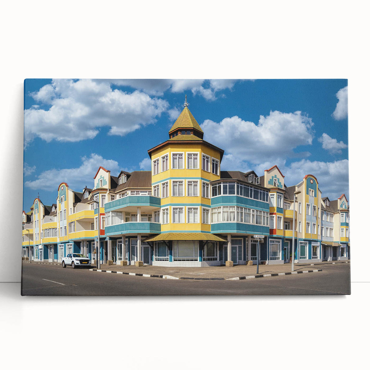 Black and white photograph of Namibian landscape on stretched canvas, suitable as large art for bedroom or kitchen wall art.