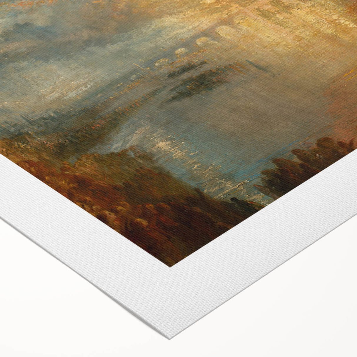 Romanticism Art: Burning of Parliament by Turner - Dramatic Canvas