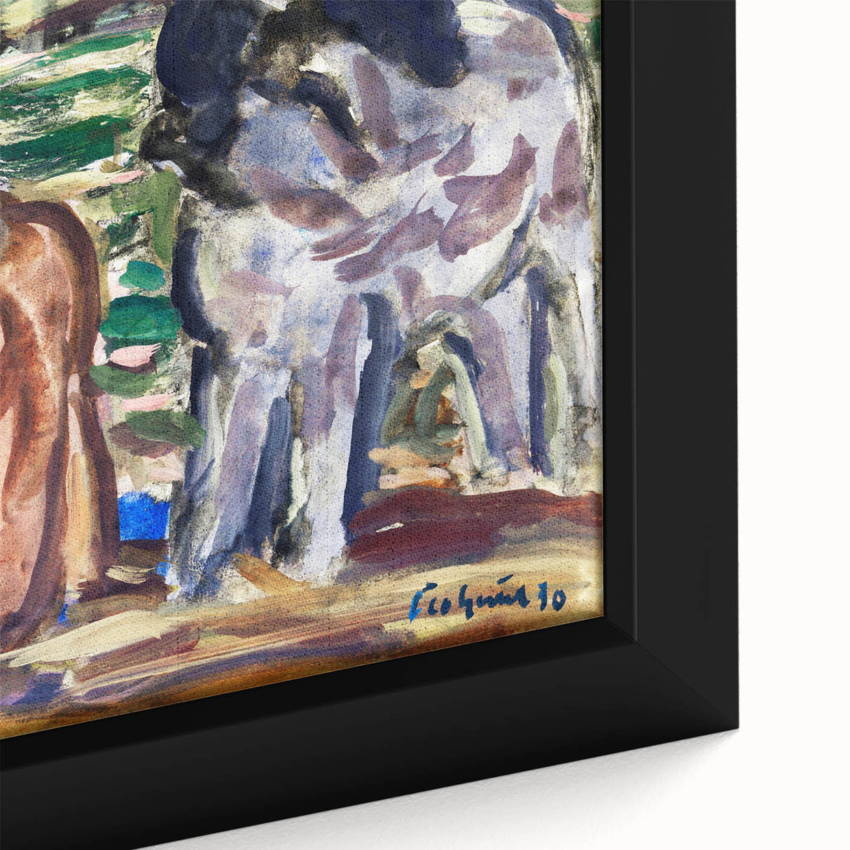 Expressionist Scene - Two Figures and a Horse by Leo Gestel | Wall Art