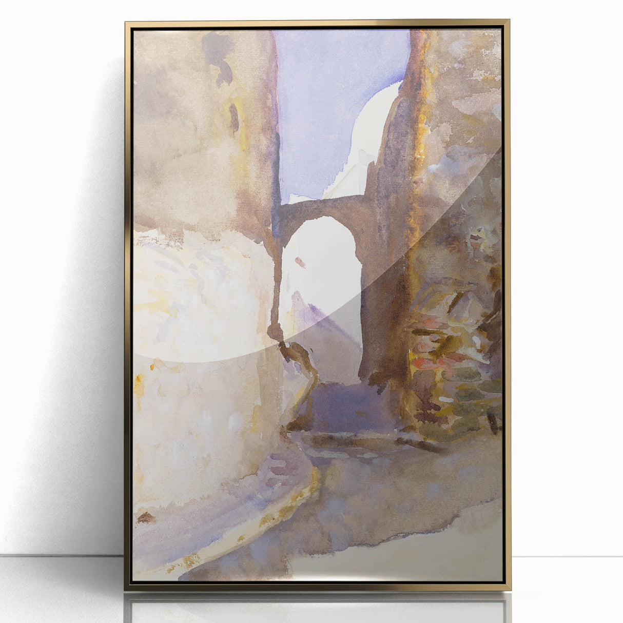 Romanticism Art: Street in Tangier by Sargent - Exotic Scenic Canvas