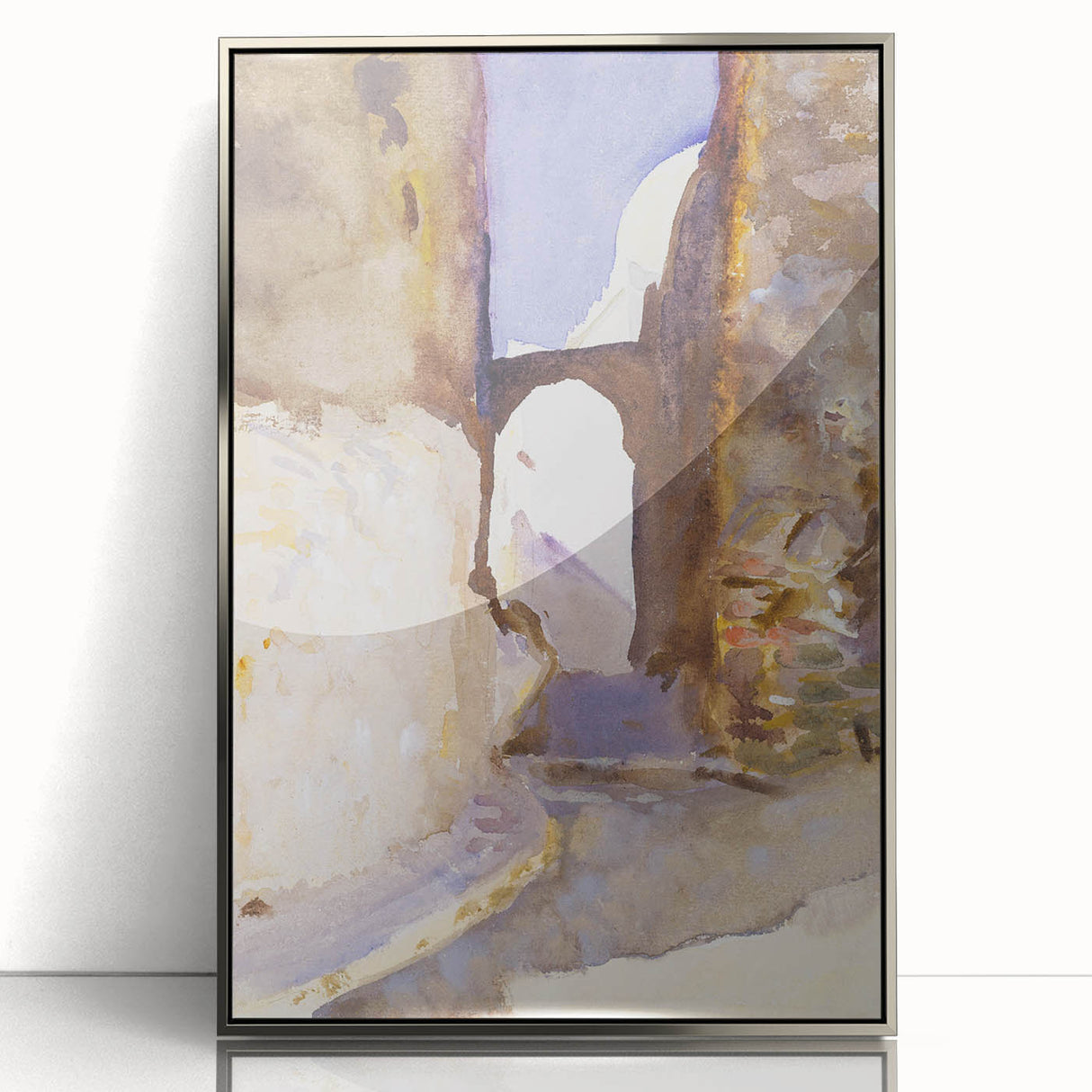 Romanticism Art: Street in Tangier by Sargent - Exotic Scenic Canvas