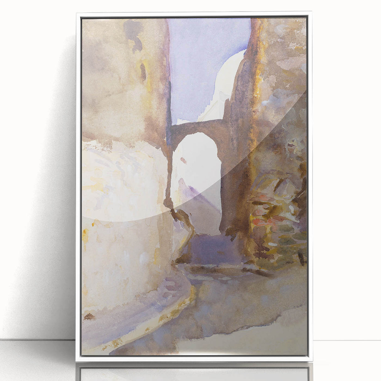 Romanticism Art: Street in Tangier by Sargent - Exotic Scenic Canvas
