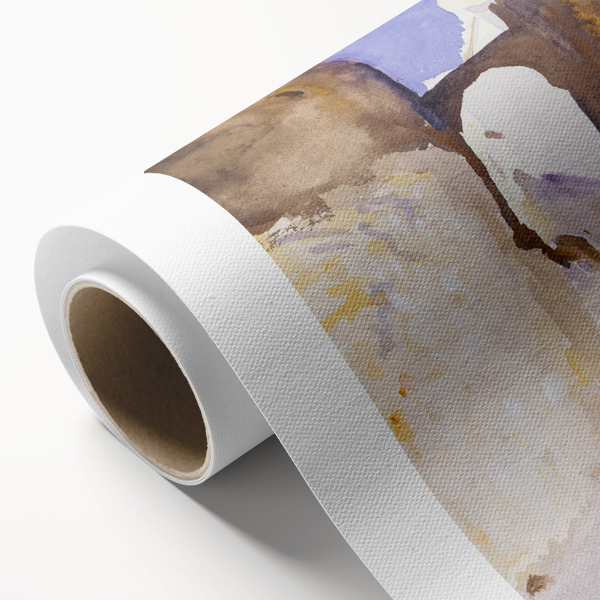 Romanticism Art: Street in Tangier by Sargent - Exotic Scenic Canvas