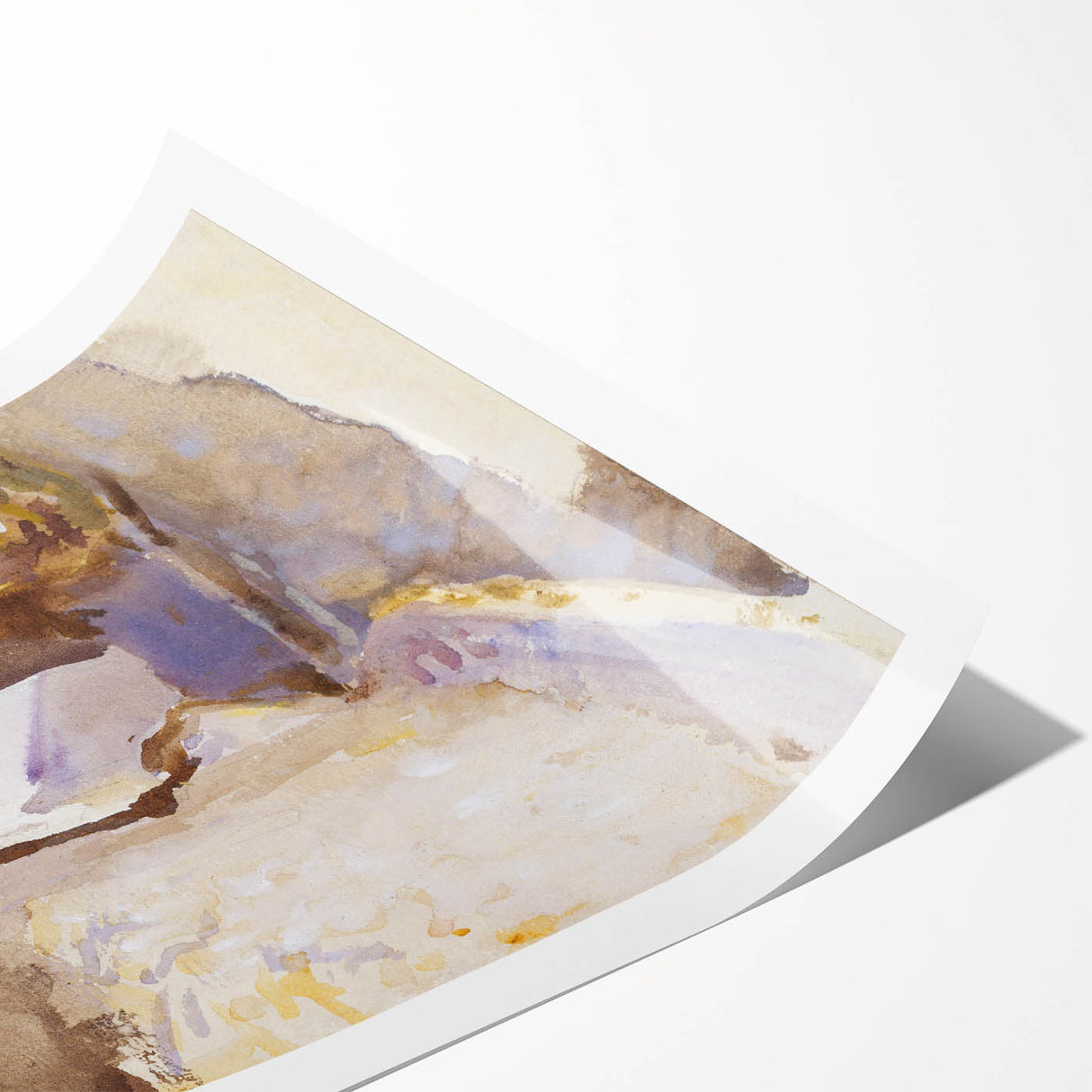 Romanticism Art: Street in Tangier by Sargent - Exotic Scenic Canvas