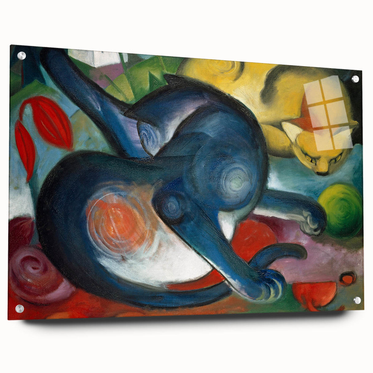 Expressionist Animal Art - Two Cats by Franz Marc | Vibrant Wall Art