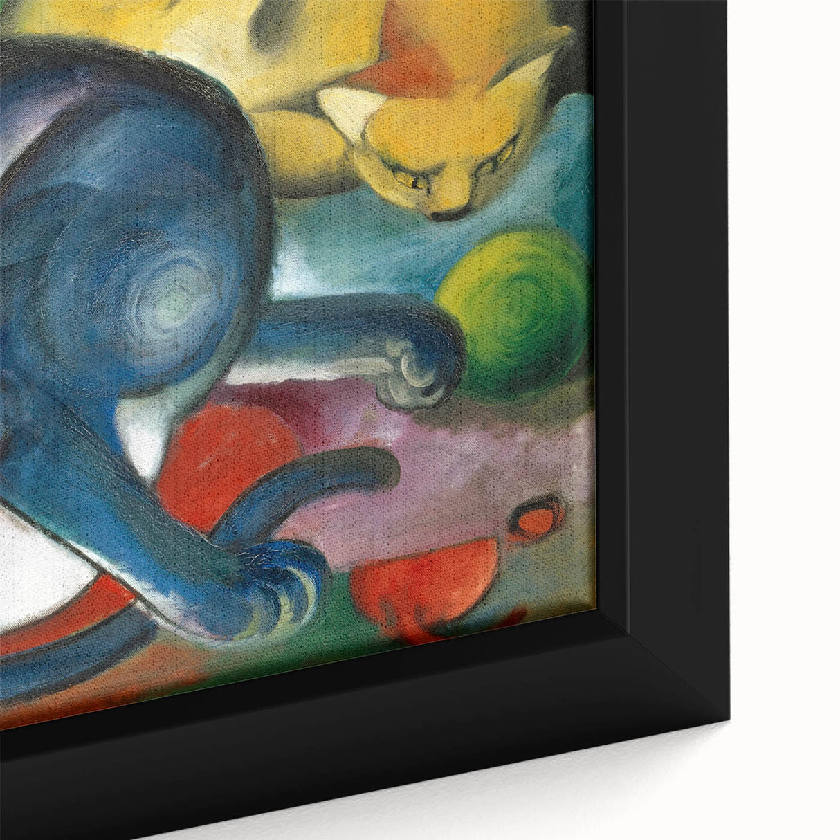 Expressionist Animal Art - Two Cats by Franz Marc | Vibrant Wall Art