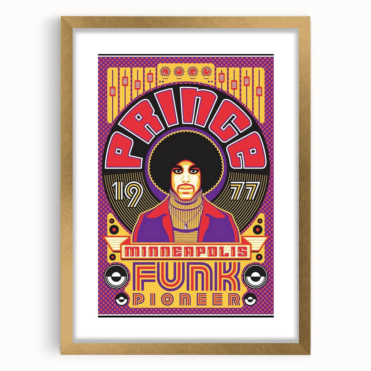 Prince 1977 Minneapolis Funk Pioneer Retro Poster