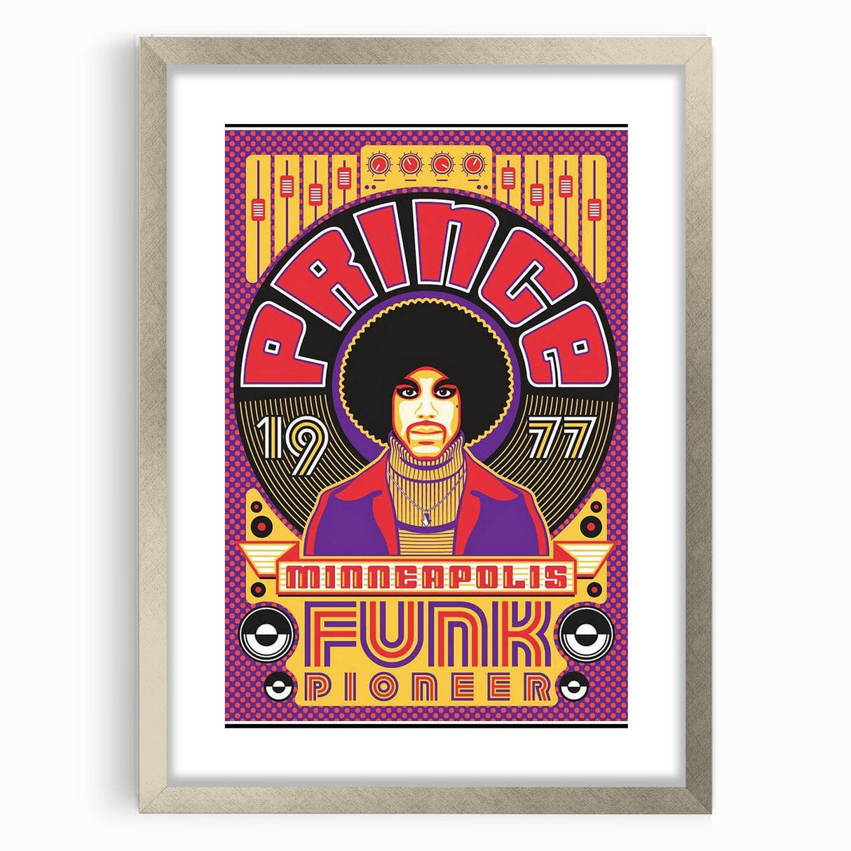 Prince 1977 Minneapolis Funk Pioneer Retro Poster