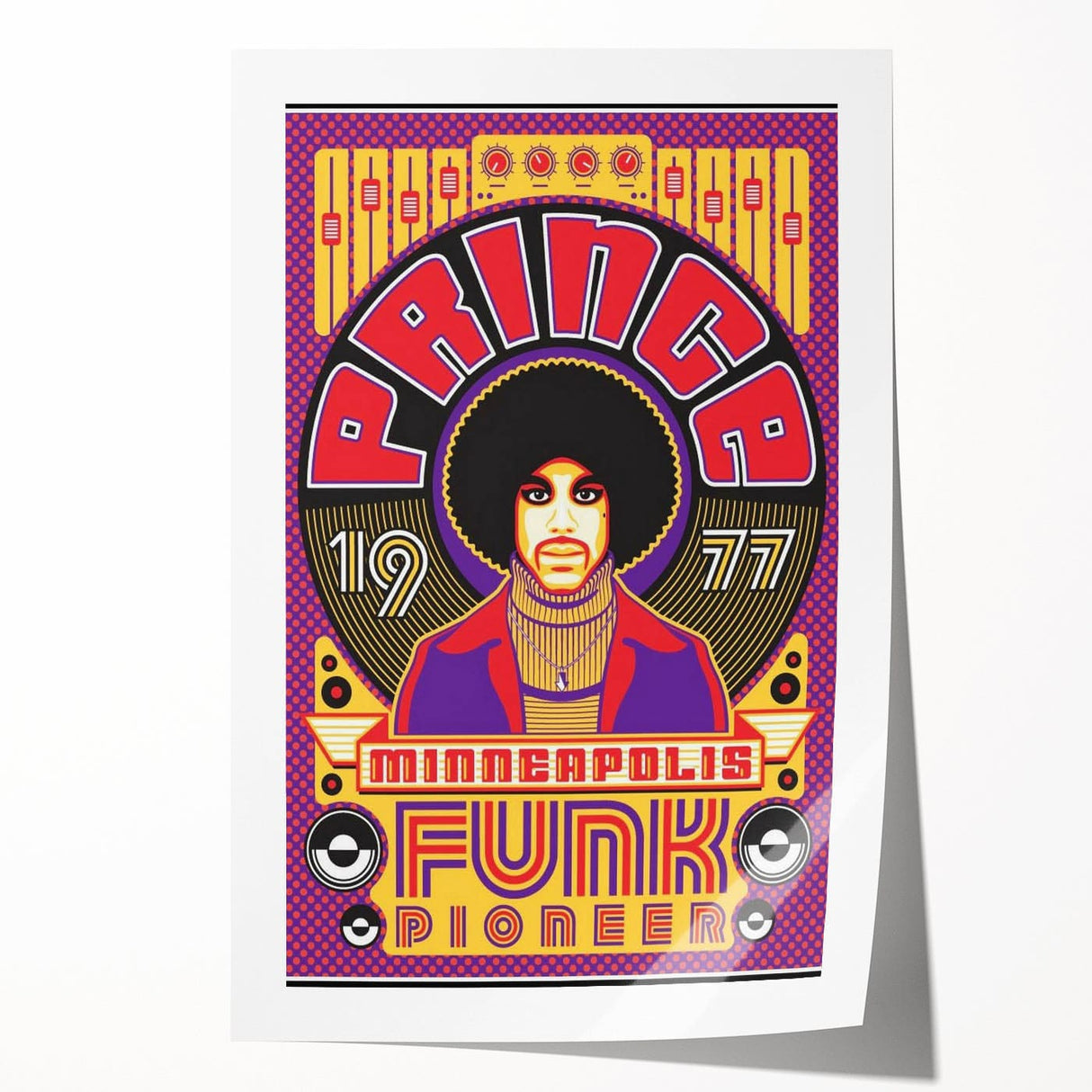 Prince 1977 Minneapolis Funk Pioneer Retro Poster