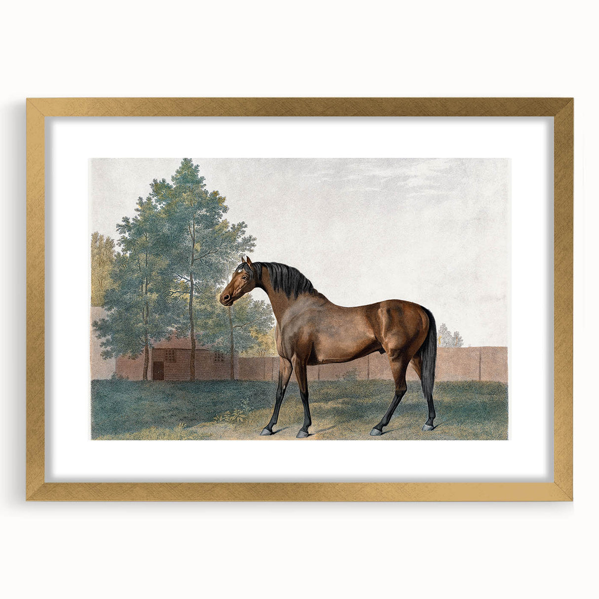 Romanticism Art: Anvil by George Stubbs - Majestic Horse Canvas