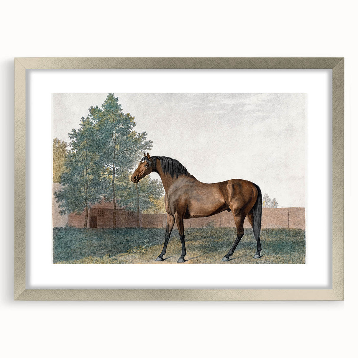 Romanticism Art: Anvil by George Stubbs - Majestic Horse Canvas