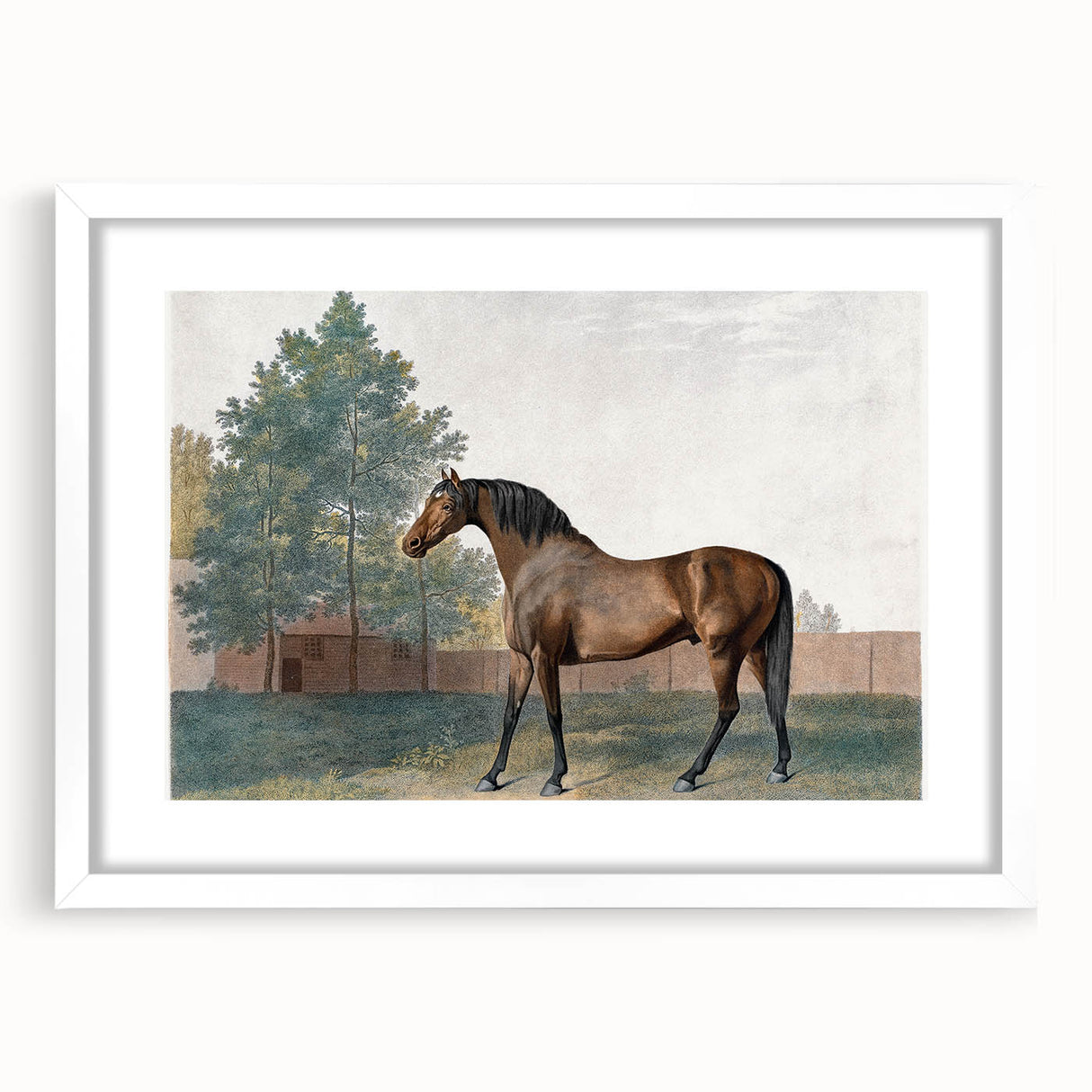 Romanticism Art: Anvil by George Stubbs - Majestic Horse Canvas