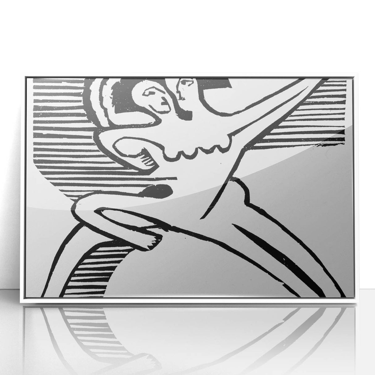 Expressionist Print - Two Dancers by Ernst Kirchner | Monochrome Wall Art