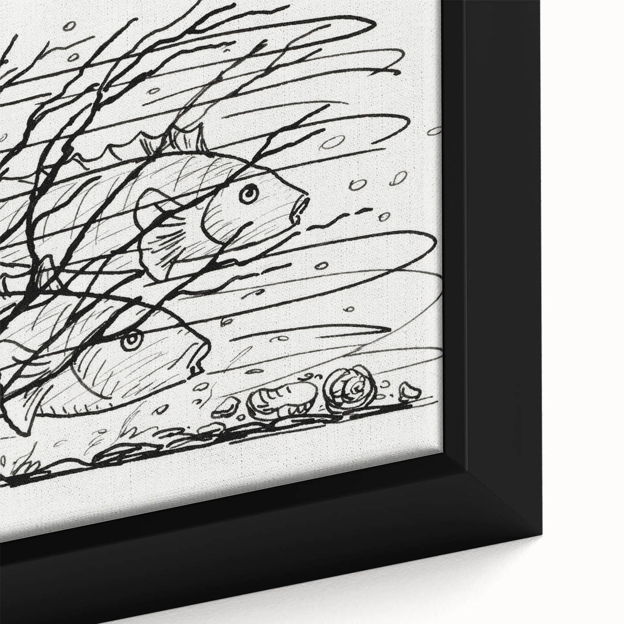 Expressionist Art: Two Fish in Water - Abstract Expressionism Print