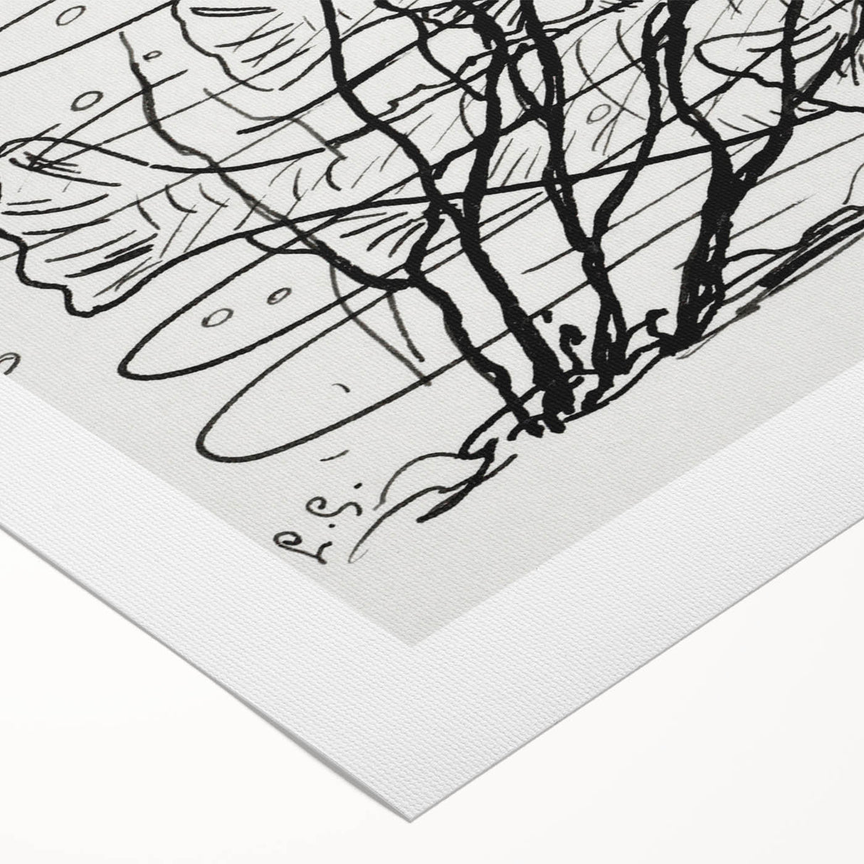 Expressionist Art: Two Fish in Water - Abstract Expressionism Print