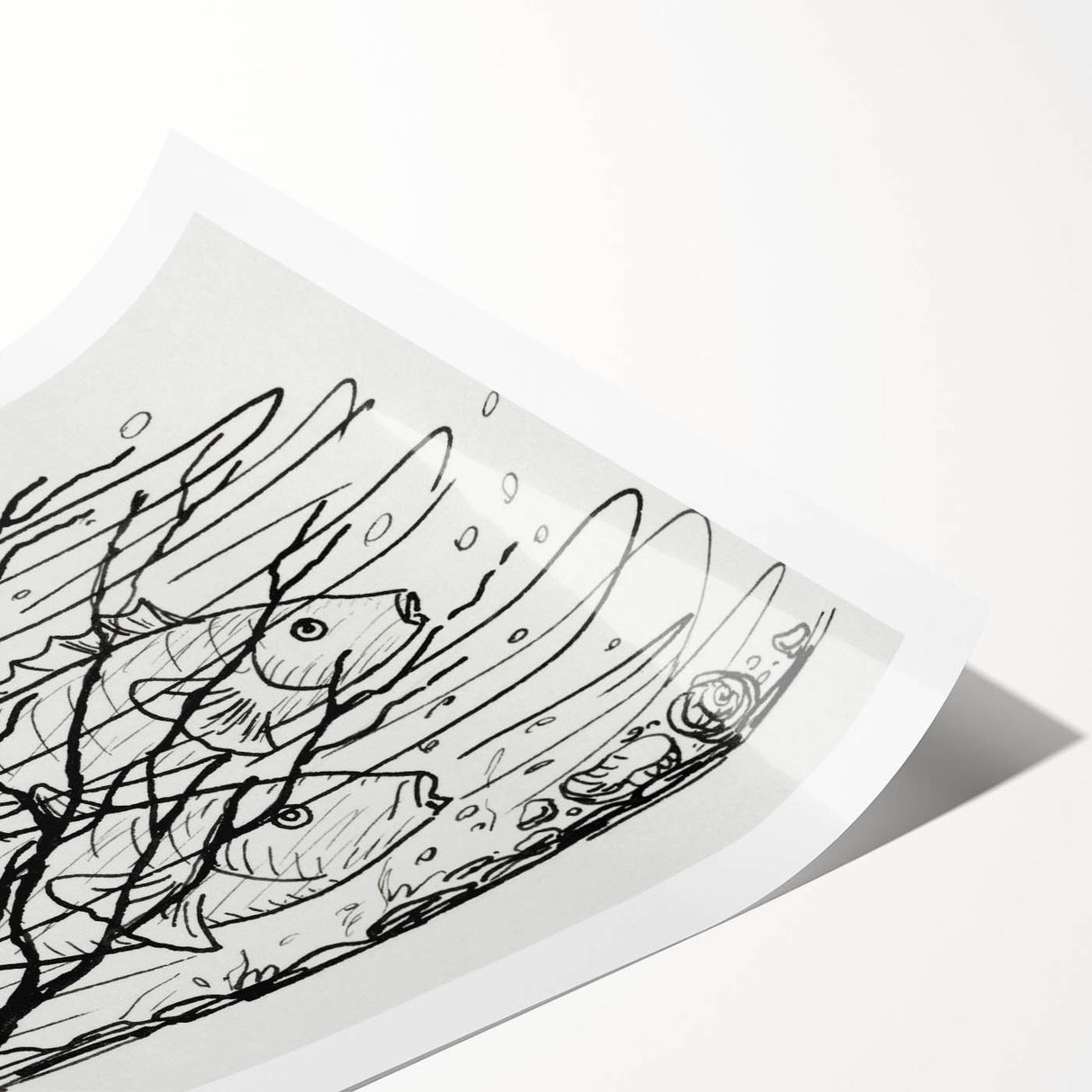 Expressionist Art: Two Fish in Water - Abstract Expressionism Print